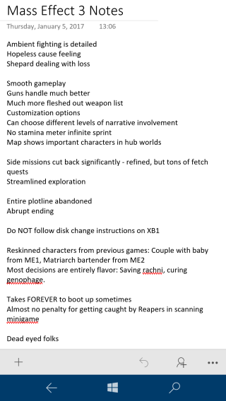 Mass Effect 3 Review Notes